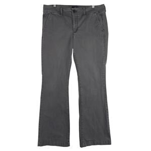 American Eagle Womens Kick Boot Stretch Chino Pants Size 14 Long Gray Bootcut